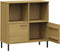 vidaXL - Boekenkast - met - metalen - poten - OSLO - 90x35x90,5 - cm - hout - bruin