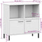 vidaXL - Boekenkast - met - metalen - poten - OSLO - 90x35x90,5 - cm - hout - wit