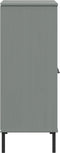 vidaXL - Boekenkast - met - metalen - poten - OSLO - 90x35x90,5 - cm - hout - grijs