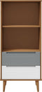 vidaXL - Boekenkast - MOLDE - 60x35x133,5 - cm - massief - grenenhout - bruin