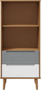 vidaXL - Boekenkast - MOLDE - 60x35x133,5 - cm - massief - grenenhout - bruin