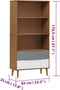 vidaXL - Boekenkast - MOLDE - 85x35x170,5 - cm - massief - grenenhout - bruin