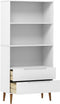 vidaXL - Boekenkast - MOLDE - 85x35x170,5 - cm - massief - grenenhout - wit