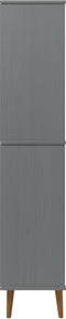 vidaXL - Boekenkast - MOLDE - 85x35x170,5 - cm - massief - grenenhout - grijs