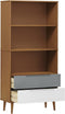 vidaXL - Boekenkast - MOLDE - 85x35x170,5 - cm - massief - grenenhout - bruin