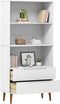 vidaXL - Boekenkast - MOLDE - 85x35x170,5 - cm - massief - grenenhout - wit