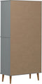 vidaXL - Boekenkast - MOLDE - 85x35x170,5 - cm - massief - grenenhout - grijs