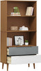 vidaXL - Boekenkast - MOLDE - 85x35x170,5 - cm - massief - grenenhout - bruin