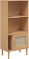 vidaXL - Boekenkast - SENJA - rattan-look - 60x35x130 - cm - grenenhout - bruin