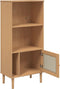 vidaXL - Boekenkast - SENJA - rattan-look - 60x35x130 - cm - grenenhout - bruin