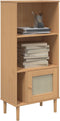 vidaXL - Boekenkast - SENJA - rattan-look - 60x35x130 - cm - grenenhout - bruin