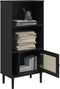 vidaXL - Boekenkast - SENJA - rattan-look - 60x35x130 - cm - grenenhout - zwart