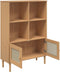 vidaXL - Boekenkast - SENJA - rattan-look - 90x35x130 - cm - grenenhout - bruin