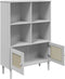vidaXL - Boekenkast - SENJA - rattan-look - 90x35x130 - cm - grenenhout - wit