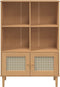 vidaXL - Boekenkast - SENJA - rattan-look - 90x35x130 - cm - grenenhout - bruin
