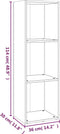vidaXL - Boekenkast - / - tv-meubel - 36x30x114 - cm - bewerkt - hout - gerookt - eiken