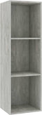 vidaXL - Boekenkast/tv-meubel - 36x30x114 - cm - bewerkt - hout - betongrijs