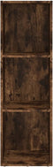 vidaXL - Boekenkast - / - tv-meubel - 36x30x114 - cm - bewerkt - hout - gerookt - eiken