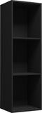 vidaXL - Boekenkast/tv-meubel - 36x30x114 - cm - bewerkt - hout - zwart