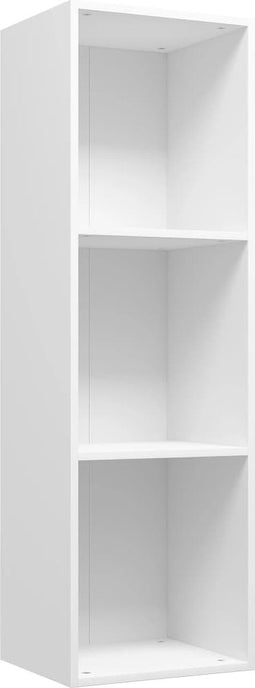 vidaXL - Boekenkast/tv-meubel - 36x30x114 - cm - bewerkt - hout - wit