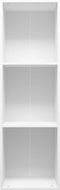 vidaXL - Boekenkast/tv-meubel - 36x30x114 - cm - bewerkt - hout - wit