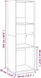 vidaXL - Boekenkast/tv-meubel - 36x30x114cm - bewerkt - hout - sonoma - eikenkleur