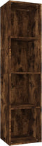 vidaXL - Boekenkast - / - tv-meubel - 36x30x143 - cm - bewerkt - hout - gerookt - eiken