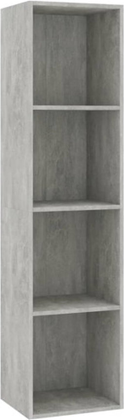 vidaXL - Boekenkast/tv-meubel - 36x30x143 - cm - bewerkt - hout - betongrijs