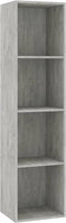 vidaXL - Boekenkast/tv-meubel - 36x30x143 - cm - bewerkt - hout - betongrijs