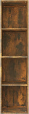 vidaXL - Boekenkast - / - tv-meubel - 36x30x143 - cm - bewerkt - hout - gerookt - eiken
