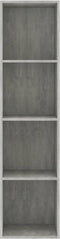 vidaXL - Boekenkast/tv-meubel - 36x30x143 - cm - bewerkt - hout - betongrijs