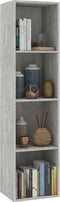 vidaXL - Boekenkast/tv-meubel - 36x30x143 - cm - bewerkt - hout - betongrijs