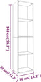 vidaXL - Boekenkast - / - tv-meubel - 36x30x143 - cm - bewerkt - hout - gerookt - eiken