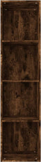 vidaXL - Boekenkast - / - tv-meubel - 36x30x143 - cm - bewerkt - hout - gerookt - eiken