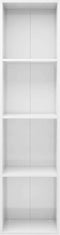 vidaXL - Boekenkast/tv-meubel - 36x30x143 - cm - bewerkt - hout - hoogglans - wit