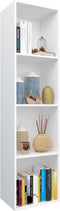 vidaXL - Boekenkast/tv-meubel - 36x30x143 - cm - bewerkt - hout - wit