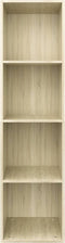 vidaXL - Boekenkast - / - tv-meubel - 36x30x143 - cm - bruin - eikenkleur
