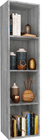 vidaXL - Boekenkast - / - tv-meubel - 36x30x143 - cm - grijs - sonoma - eikenkleurig