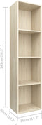 vidaXL - Boekenkast/tv-meubel - 36x30x143cm - bewerkt - hout - sonoma - eikenkleur