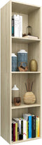 vidaXL - Boekenkast/tv-meubel - 36x30x143cm - bewerkt - hout - sonoma - eikenkleur