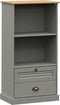 vidaXL - Boekenkast - VIGO - 60x35x114,5 - cm - massief - grenenhout - grijs