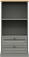vidaXL - Boekenkast - VIGO - 60x35x114,5 - cm - massief - grenenhout - grijs