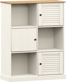 vidaXL - Boekenkast - VIGO - 90x35x114,5 - cm - massief - grenenhout - wit