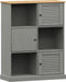 vidaXL - Boekenkast - VIGO - 90x35x114,5 - cm - massief - grenenhout - grijs