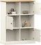 vidaXL - Boekenkast - VIGO - 90x35x114,5 - cm - massief - grenenhout - wit