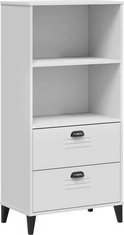 vidaXL - Boekenkast - VIKEN - 60x35x123 - cm - massief - grenenhout - wit