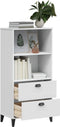vidaXL - Boekenkast - VIKEN - 60x35x123 - cm - massief - grenenhout - wit