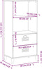 vidaXL - Boekenkast - VIKEN - 60x35x123 - cm - massief - grenenhout - wit