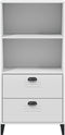 vidaXL - Boekenkast - VIKEN - 60x35x123 - cm - massief - grenenhout - wit