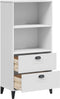 vidaXL - Boekenkast - VIKEN - 60x35x123 - cm - massief - grenenhout - wit